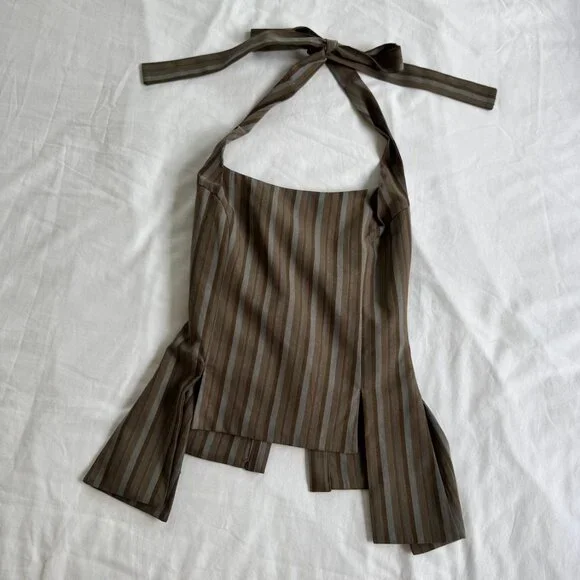 guizio stripped halter corset - Picture 1 of 4